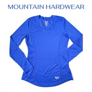 Mountain Hardwear Women's Long Sleeve Performance Top Royal Blue Small Fitted